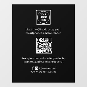 Autocollant Pour Fenêtre Code QR personnalisé Affichage commercial modern