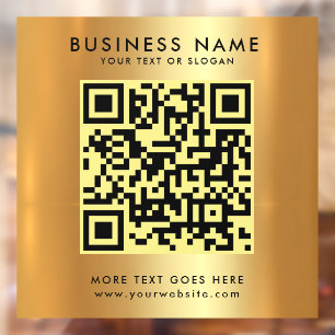 Autocollant Pour Fenêtre Code QR personnalisé Texte de logo d'entreprise Fa