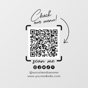 Autocollant Pour Fenêtre Code QR personnalisé transparent pour les entrepri