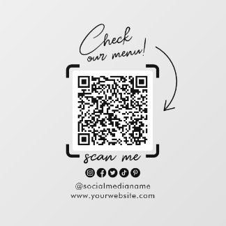 Autocollant Pour Fenêtre Code QR personnalisé transparent pour les entrepri