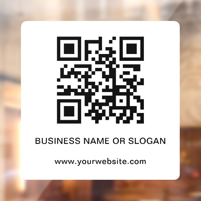 Autocollant Pour Fenêtre Code QR professionnel d'entreprise commerciale (Feuille 2)