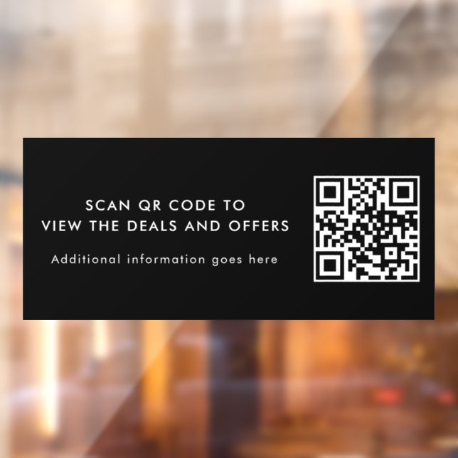 Autocollant Pour Fenêtre Code QR Scan Affaires Promotionnelles Modernes (Feuille 2)