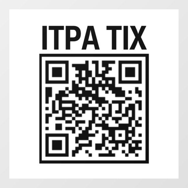 AUTOCOLLANT POUR FENÊTRE CODE QR TIX ITPA - CLAIR FENÊTRE (Feuille)