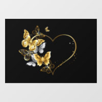 Coeur aux papillons d'or