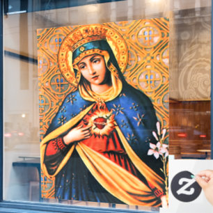 Autocollant Pour Fenêtre Cœur immaculé de Marie