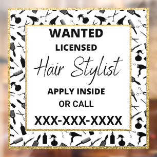 Autocollant Pour Fenêtre Coiffeur licencié désiré pour personnaliser des pr