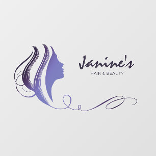 Autocollant Pour Fenêtre Coiffure & Beauté Silhouette Bue ID873