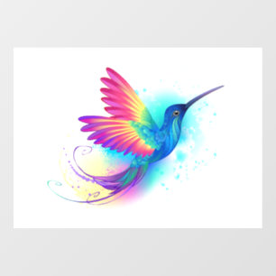 Autocollant Pour Fenêtre Colibri arc-en-ciel exotique