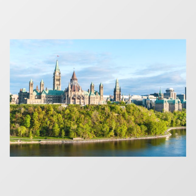 Autocollant Pour Fenêtre Colline du Parlement à Ottawa - Ontario, Canada (Feuille)