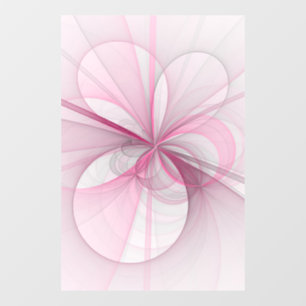 Autocollant Pour Fenêtre Conception Abstraite de fractal rose pâle moderne