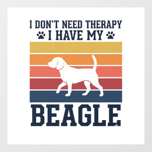 Autocollant Pour Fenêtre Conception de chemise de thérapie pour chien Beagl