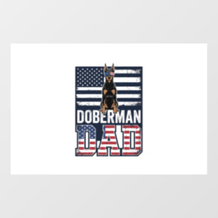 Autocollant Pour Fenêtre Conception de chemise pour chien patriotique Dober