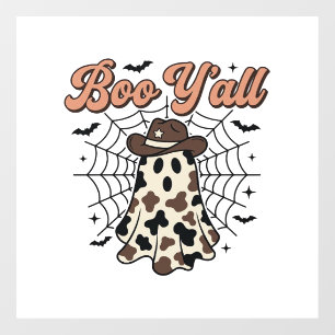 Autocollant Pour Fenêtre Conception de fantôme occidental Halloween Boo Yal