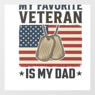 Autocollant Pour Fenêtre Conception de médailles patriotiques pour papa vét