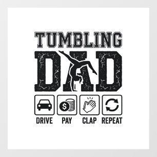 Autocollant Pour Fenêtre Conception de T-shirt Tumbling Dad Drive Pay Clap