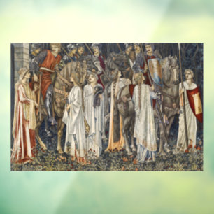 Autocollant Pour Fenêtre Conception de tapisserie de chevaliers médiévaux p
