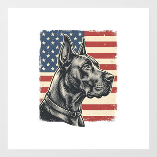 Autocollant Pour Fenêtre Conception de vecteur de drapeau patriotique Grand