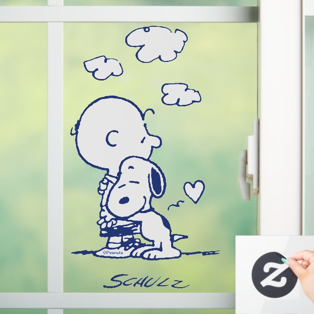 Autocollant Pour Fenêtre Confort et sécurité | Charlie & Snoopy Hug (Maison)