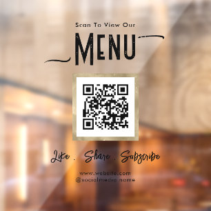 Autocollant Pour Fenêtre Connexion à un menu d'affaires simple
