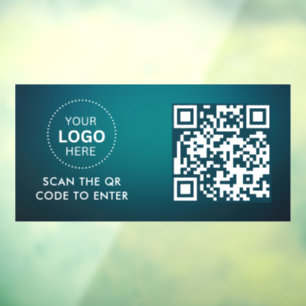 Autocollant Pour Fenêtre Contrôle d'accès   Entrée du logo de l'entreprise 
