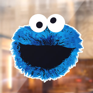 Autocollant Pour Fenêtre Cookie Monster Tendance de l'aquarelle