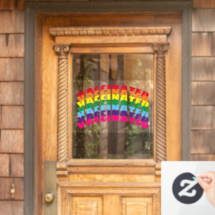 Autocollant Pour Fenêtre Cool texte personnalisé gay pride arc-en-ciel vacc