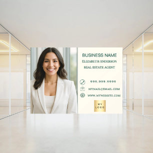 Autocollant Pour Fenêtre Coordonnées de contact photo d'entreprise vert ivo