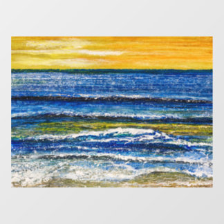 Autocollant pour fenêtre - Coucher de soleil et va