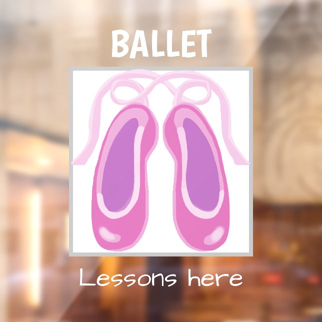 Autocollant Pour Fenêtre Cours de ballet ici (Feuille 2)