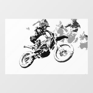 Autocollant Pour Fenêtre Course pour gagner - Motocross Racers