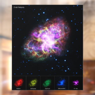 Autocollant Pour Fenêtre Crabe Nebula Supernova Remnant Hubble Composite