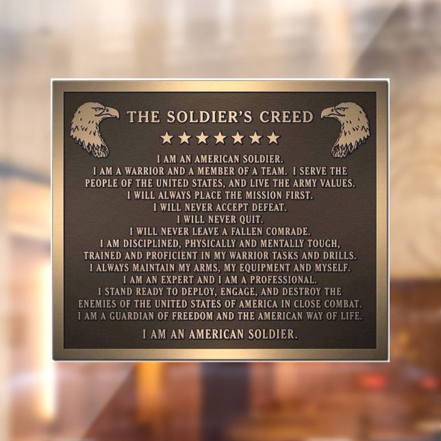 Autocollant Pour Fenêtre Creed du soldat (Feuille 2)