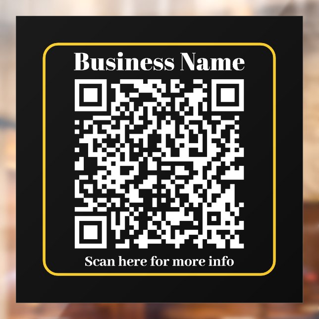 Autocollant Pour Fenêtre Créer un code QR d'entreprise instantanément scann (Feuille 2)
