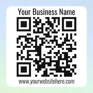 Autocollant Pour Fenêtre Créez votre propre code QR et informations Blanc