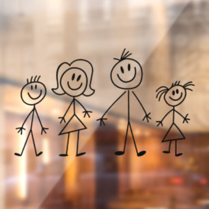 Autocollant Pour Fenêtre Créez votre propre famille de personnages pour la 