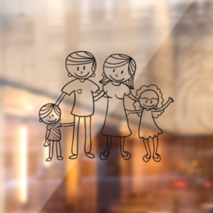 Autocollant Pour Fenêtre Créez votre propre famille de personnages pour la