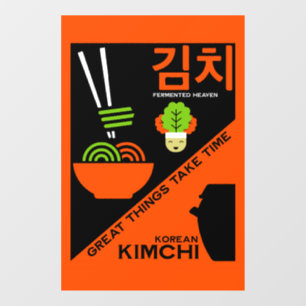 Autocollant Pour Fenêtre Cuisine coréenne Kimchi Art