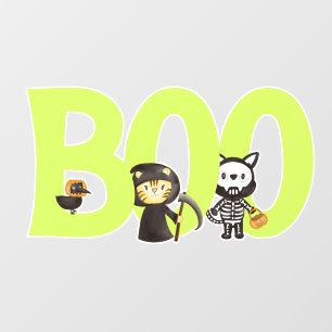Autocollant Pour Fenêtre Cute Animal Spooktacular Halloween