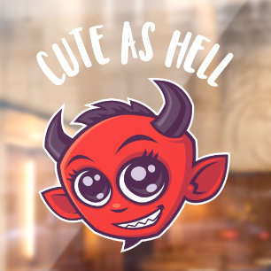 Autocollant Pour Fenêtre Cute as Hell Devil