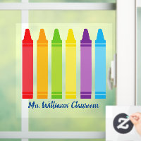 Cute Crayon Élémentaire Enseignant Classe sur mesu
