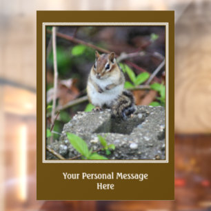 Autocollant Pour Fenêtre Cute Plump Chipmunk Personnalisé