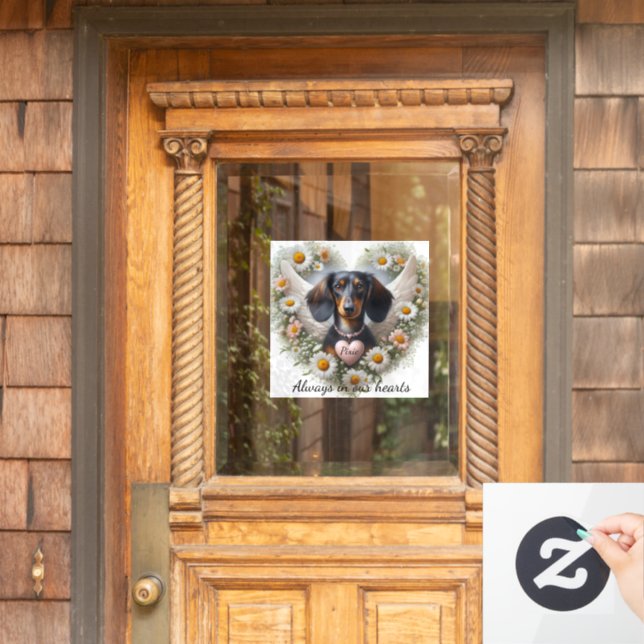 Autocollant Pour Fenêtre Dachshund Remembrance  (Porte d'accueil)