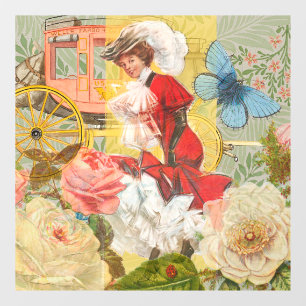 Autocollant Pour Fenêtre Dame victorienne femme élégante riche illustration
