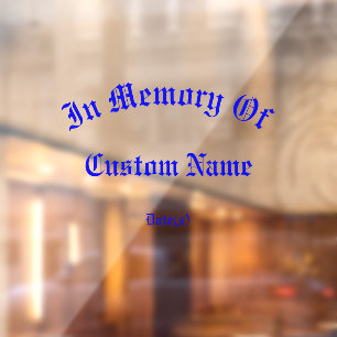 Autocollant Pour Fenêtre Dans le souvenir Giant Tribute fenêtre Classer