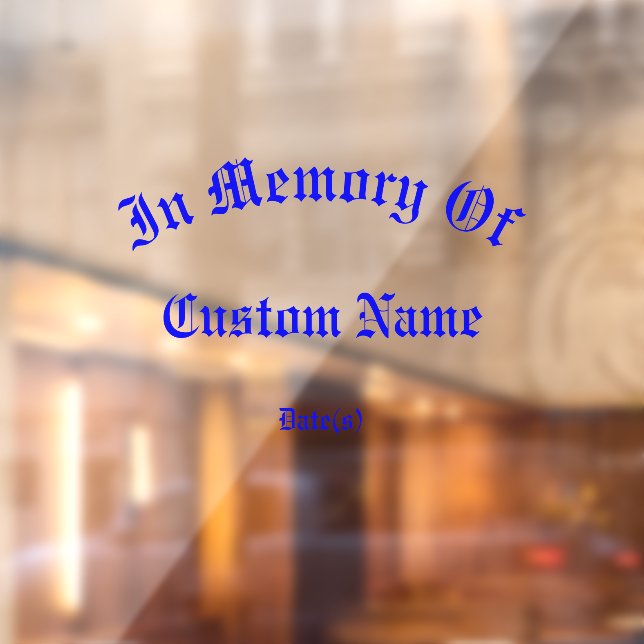 Autocollant Pour Fenêtre Dans le souvenir Giant Tribute fenêtre Classer (Feuille 2)