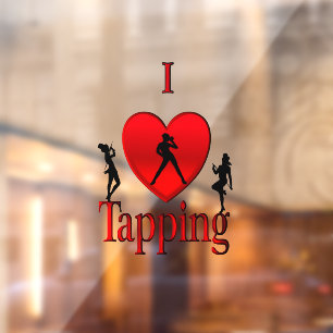Autocollant Pour Fenêtre Danse I Heart Tap