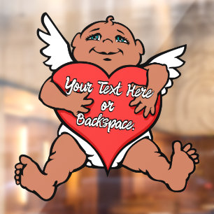 Autocollant Pour Fenêtre Décal Cupide Personnalisé Love Hugs Clouer Fenêtre