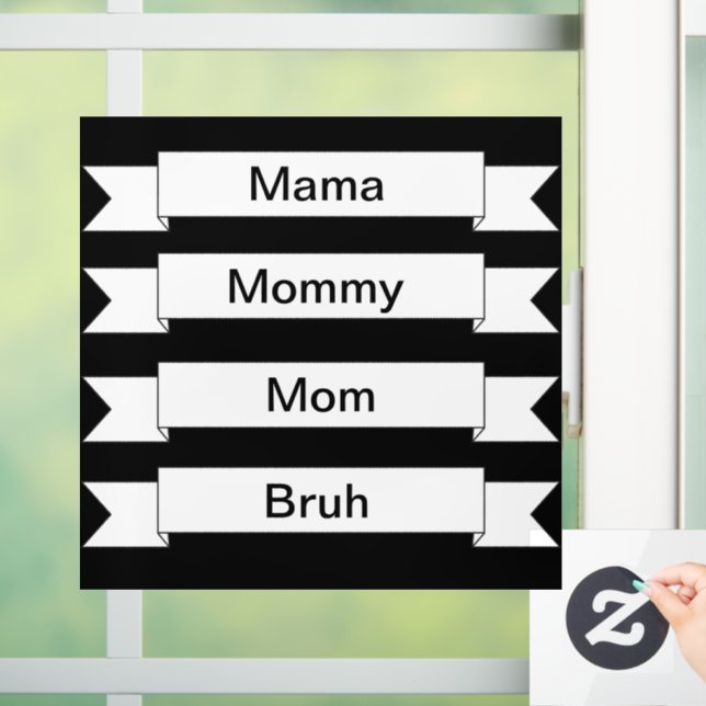 Autocollant Pour Fenêtre Décal de fenêtre Maman Bruh (Maison)