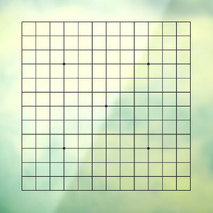 Autocollant Pour Fenêtre Décal personnalisable transparent Goban 13x13