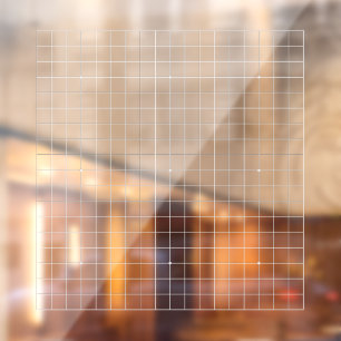 Autocollant Pour Fenêtre Décal transparent 19X19 Lignes blanches ajustées G